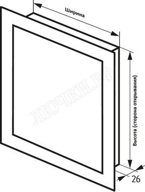 Люк сантехнический из нержавеющей стали матовый Люк сантехнический из нержавеющей стали матовый