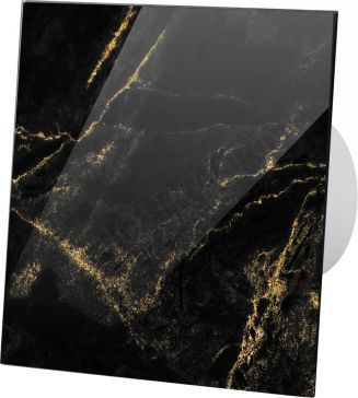 Вытяжной вентилятор airRoxy dRim, 100 DTS, глянцевое стекло, чёрно-золотой мрамор, 01-186 Вытяжной вентилятор airRoxy dRim, 100 DTS, глянцевое стекло, чёрно-золотой мрамор, 01-186